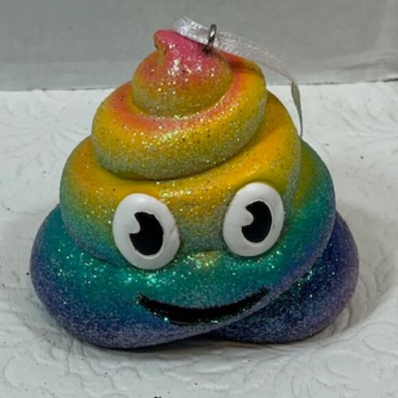 Hallmark Rainbow Sparkle Swirl Christmas Tree Hanging Ornament  2.75"x2.5" - Picture 4 of 10